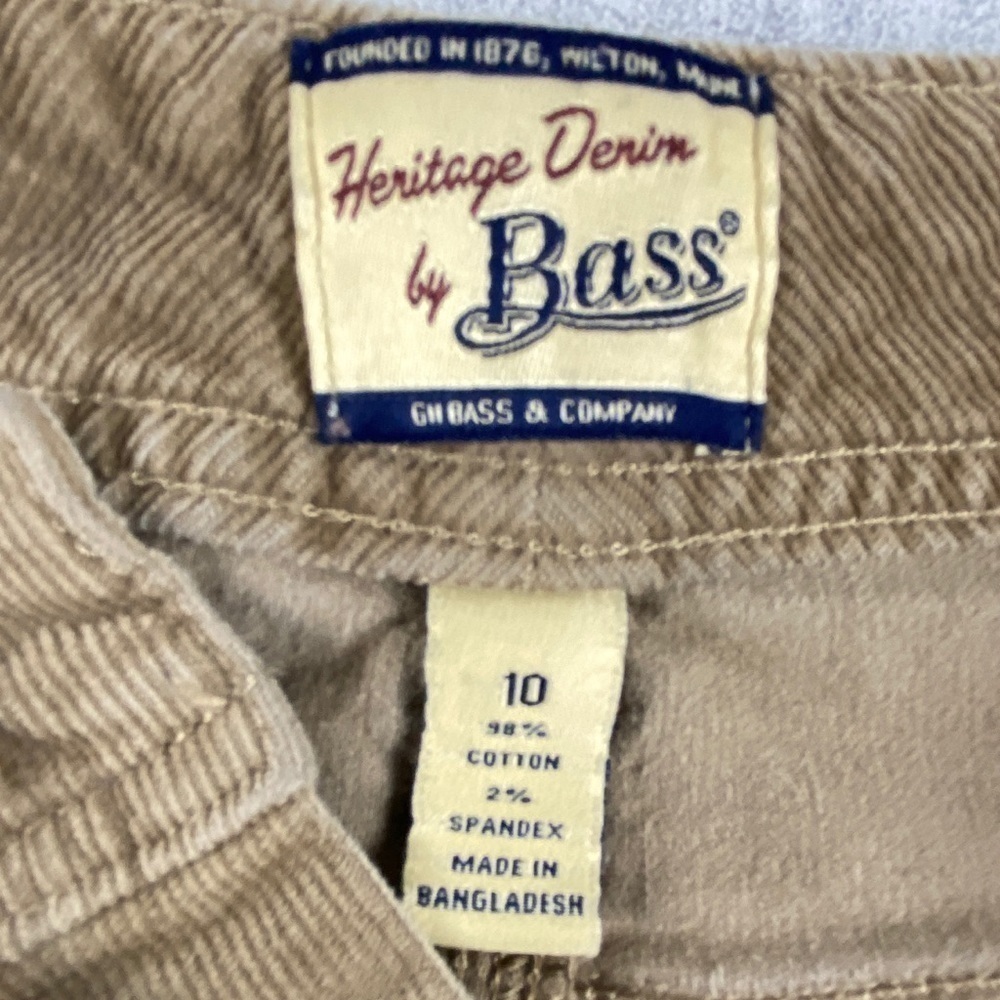 Heritage Denim by Bass Skirt Size 10 Brown Corduroy A-line Above the Knee Length - Picture 6 of 8